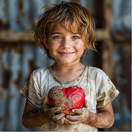 Child with food